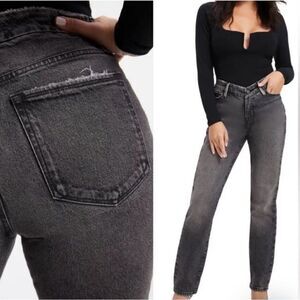 NWT Good American Jeans Hi Rise Black